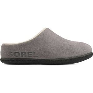 Sorel Lanner Ridge ll Slippers Kids 3 Dark Gray Suede Faux Fur Lined Slip On
